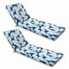 Lot De 2 Coussins Bain De Soleil Polyester Bleu 186x60x5 Cm -VerdeLuxe 64886575038de6.76462184