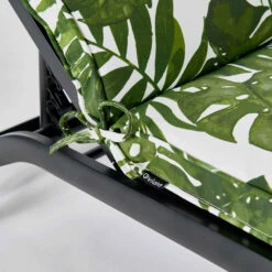 Coussin Bain De Soleil Polyester Blanc Et Vert 186 X 60 X 5 Cm -VerdeLuxe 648865973b69b4.73119567