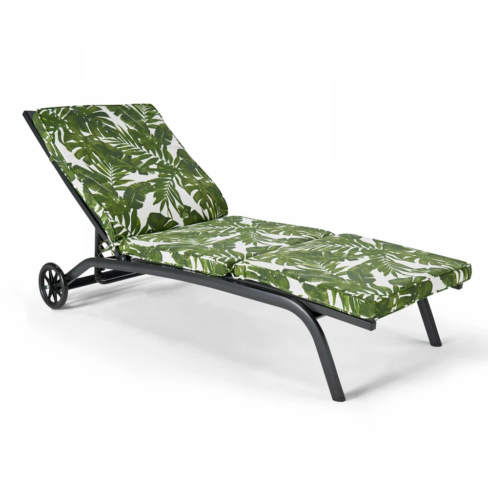 Lot De 2 Coussins Bain De Soleil Polyester Blanc 186x60x5 Cm 4 Lot De 2 Coussins Bain De Soleil Polyester Blanc 186x60x5 Cm – Image 2