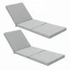 Lot De 2 Coussins Bain De Soleil Polyester Blanc 186x60x5 Cm -VerdeLuxe 648865a1a01306.70201494