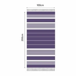 Fouta En Coton Arthur 100x200cm Violet -VerdeLuxe 648b51cde84947.62878129