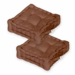 Coussin De Sol Lot De 2 - 40 X 40 Cm Rouille