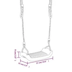 VIDAXL Sièges De Balançoire Avec Cordes 2 Pcs Bleu 37x15 Cm Pe -VerdeLuxe 648c91b72c4ea0.62077093