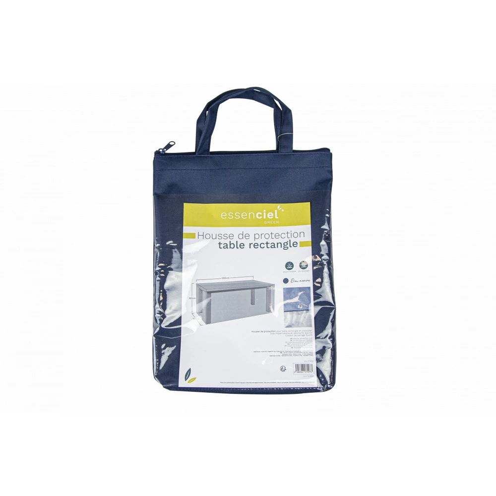Housse De Protection Table Rectangulaire Imperméable Et Résistante Aux UV En Polyester Bleu Marine - 245x125x80cm 4 Housse De Protection Table Rectangulaire Imperméable Et Résistante Aux UV En Polyester Bleu Marine - 245x125x80cm – Image 2