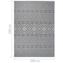 VIDAXL Tapis à Tissage Plat D'extérieur 200x280 Cm Rayures Bleues -VerdeLuxe 6494a14e97e7c3.66329642