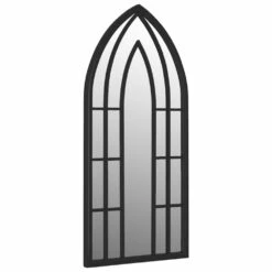VIDAXL Miroir De Jardin Noir 100x45 Cm Fer Pour Utilisation Extérieure -VerdeLuxe 6494a15ae49242.85441652