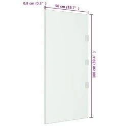 VIDAXL Panneau D'auvent De Porte Transparent 50x100 Cm Verre Trempé -VerdeLuxe 6494a163dfc815.91164482