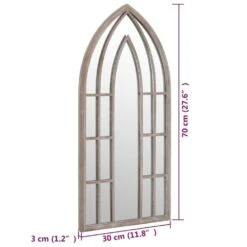 VIDAXL Miroir De Jardin Sable 70x30 Cm Fer Pour Utilisation Extérieure -VerdeLuxe 6494a16d022fe7.94517196