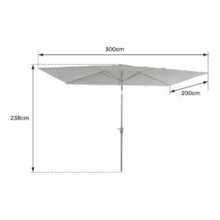 Parasol Droit Hapuna Rectangulaire 2x3m Bleu -VerdeLuxe 6494abd638c484.54018927