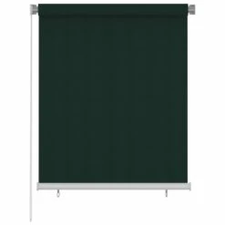 VIDAXL Store Roulant D'extérieur 120x140 Cm Vert Foncé Pehd