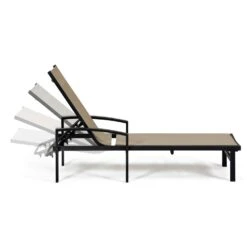 Lot De 2 Bains De Soleil En Aluminium Taupe -VerdeLuxe 6496c96e43e450.95011684