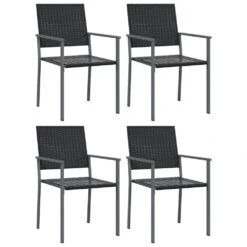 VIDAXL Ensemble à Manger De Jardin 5 Pcs Résine Tressée Acier -VerdeLuxe 64999d984aa517.86834208