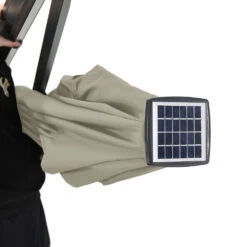 Parasol Déporté Led 3x4m Rectangle En Aluminium - Rotatif 360° - Taupe- Rome -VerdeLuxe 665969a2b9effbde