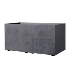 Pot Rectangle Millenium En Plastique Anthracite L.79 X P.39,5 X H.39cm