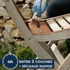 Huile Rénovatrice Teinte Teck Pour Mobilier En Bois Grisé 750 Ml -VerdeLuxe 809244 004