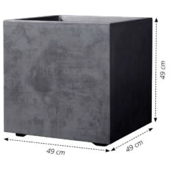 Pot Cube Millenium Plastique Réserve D'eau & Roulettes Anthracite 49cm 15 Pot Cube Millenium Plastique Réserve D'eau & Roulettes Anthracite 49cm -VerdeLuxe 814656 006