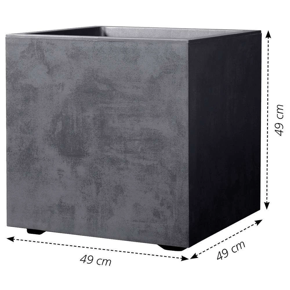 Pot Cube Millenium Plastique Réserve D'eau & Roulettes Anthracite 49cm 9 Pot Cube Millenium Plastique Réserve D'eau & Roulettes Anthracite 49cm – Image 7