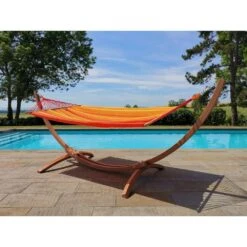 Hamac Brésilien 'Eskapade Sunny' Avec Support En Bois FSC -VerdeLuxe 884240 004